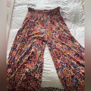 Vince Camuto Plus Size Smocked Waist Wide Leg Pants NEW WITH TAG